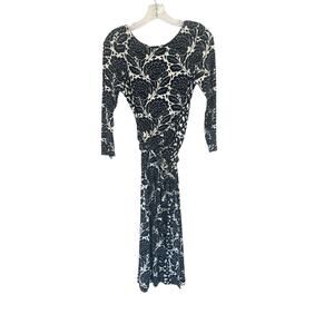 Boden Blue White‎ Floral Stretch Office Career Work Anna Jersey Dress Size 4